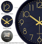 Silent Wall Clocks Battery Operated 8 Inch, Analog Wall Clock - Image 6
