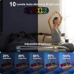 ANALOI Digital Wall Clock, 14.4 Inch Large Display Digital Wall Clock - Image 3