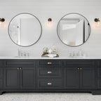 WallBeyond Round Wall Mirror 28 inch Black Large Circle Mirror - Image 2