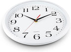 Bernhard Products White Wall Clock Silent Non Ticking, 12 Inch Quality Quartz - Image 4