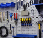 Wall Control Pegboard 32in x 16in Gray Metal Pegboard Tool Board Panel - Image 2