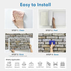 COMSTICKC 3D Stone Wall Panel Peel and Stick, DIY Lightweight PVC Stone Brick - Image 8