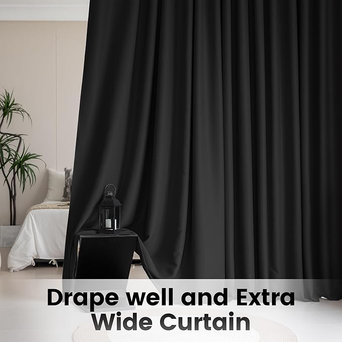 Wall to Wall Room Divider Curtains, Extra Wide Theater Curtains - Image 3