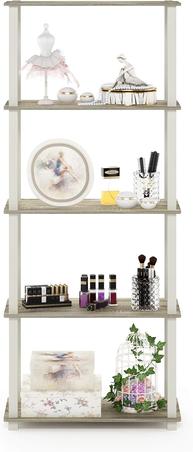 Furinno Turn-N-Tube 5-Tier Multipurpose Shelf / Display Rack / Storage Shelf / - Image 3
