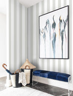 Guvana 17.7"×394" Grey and White Peel and Stick Wallpaper Striped Contact Paper - Image 4