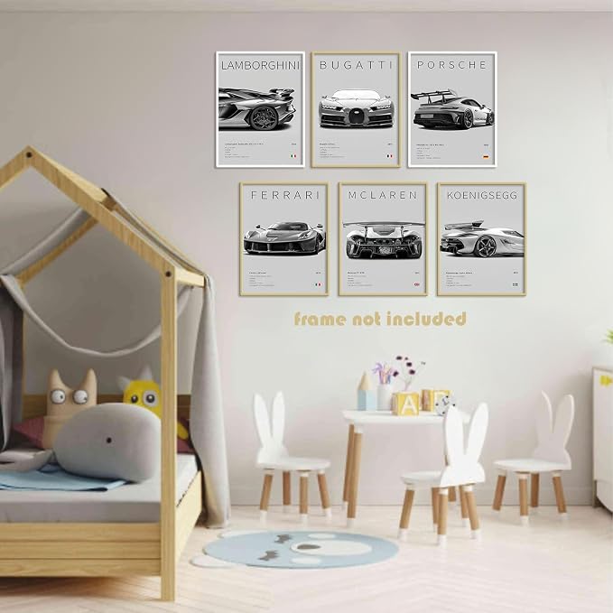 CSLGQGV Car Poster Vintage Racing Car Wall Art Supercar Canvas Prints Painting - Image 8