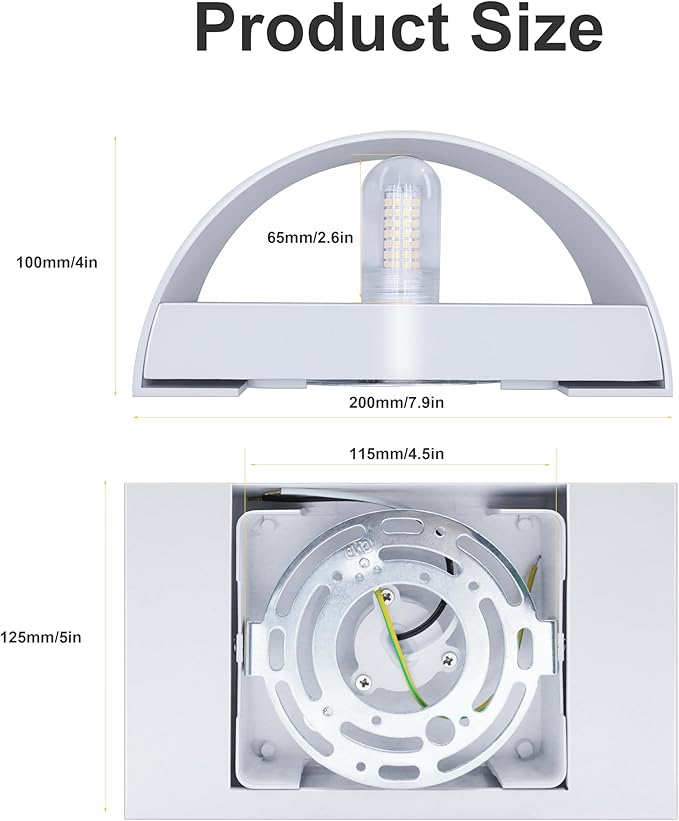KICAAO Modern LED Wall Sconce, Warm White 3000K, Hardwired Indoor Wall Lights - Image 6