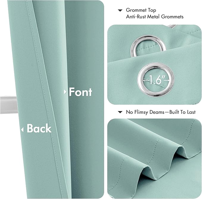 MIULEE Blackout Curtains for Bedroom Living Room 2 Panels, Thermal Insulated - Image 4