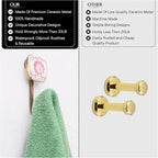 Indian Shelf Pack of 6 Multicolor Square Ceramic Kids Room Wall Hooks - Image 6