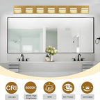 IZORRO LED Modern Bathroom Lights Fixtures, Brushed Glod Acrylic Wall Lighting - Image 4