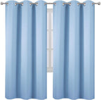 LEMOMO Sky Blue Thermal Blackout Curtains/42 x 72 Inch/Set of 2 Panels Room - Image 2