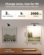 EZVALO Picture Light for Wall, Rechargeable 2400mAh Battery Lights Wireless - Image 4