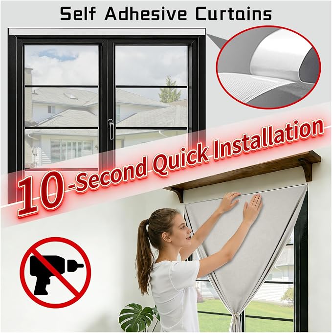 No-Sew 100% Blackout Shade - Image 3