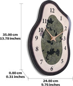 Mid Century Retro Irregular Shape Wall Clock, Silent Non-Ticking Battery - Image 7