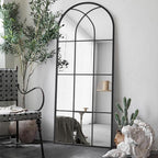 Mirror Full Length, Window Pane Wall Black Full Body Mirrors, Oversize - Image 3