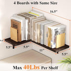 Love-KANKEI Corner Shelf Wall Mounted Set of 4, Floating Wall Shelves - Image 3