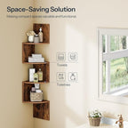 HOOBRO Corner Shelf Wall-Mounted, 4-Tier Corner Bookshelves - Image 8