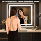 LOAAO 30"x38" LED Bathroom Mirror - Image 2