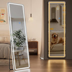 Koonmi LED Full Length Mirror, Lighted Floor Mirrors by KOONMI