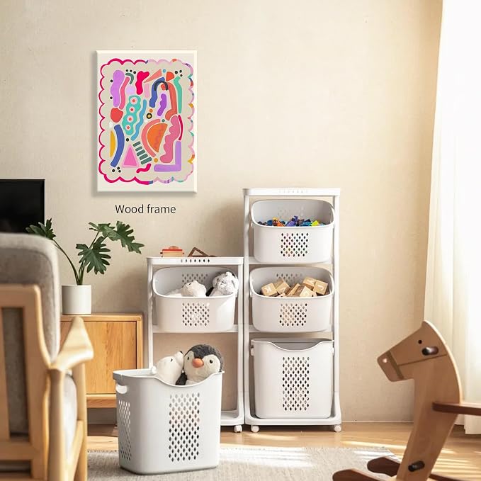 Funky Cute Kids Abstract Wall Art Trendy Bright Colorful Poster 12x16 inch - Image 3