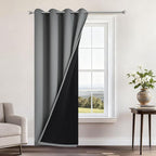 Yakamok 100% Blackout Curtains 84 Inches Long, 2 Thick Layers Heat and Full by Yakamok