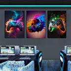 BGFCE Gaming Room Decor Canvas Wall Art Set of 3 - Image 4