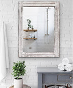 AAZZKANG Large Wall Mirrors 26"x18" Rustic Wood Mirror Rectangle Decorative - Image 4