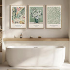 Framed Large Matisse Wall Art for Living Room, 3 Piece Vintage Sage Green - Image 3
