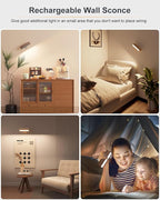 DetarZinLED Wooden Wall Lights Battery Operated - Image 3