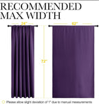 NICETOWN 2 Panels Blackout Curtains, Rod Pocket Window Curtains Room Darkning - Image 6