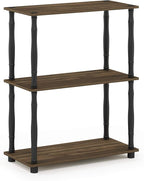 Furinno TURN-N-TUBE Storage Shelves, 3-Tier Book Shelf, Corner Shelf, Toolless - Image 5