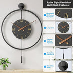 34.6×24 Inch Large Modern Decorative Oversized Pendulum Wall Clocks - Image 2