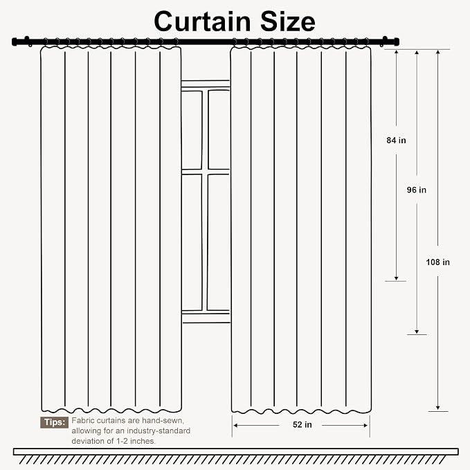 hoeflife Blackout Curtains for Bedroom Room Darkening Curtains for Living Room - Image 6