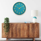 HZDHCLH Teal and Gold Wall Clocks Battery Operated 12 inch Silent Non Ticking - Image 6