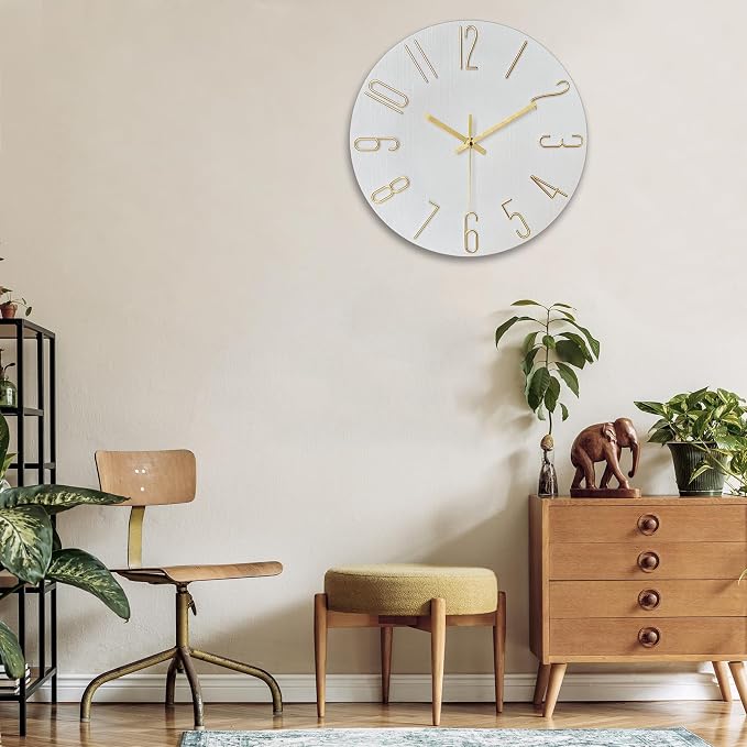 AIRUIFU Wall Clock 12 Inch Silent Non-Ticking Modern Clocks Battery Operated - Image 7