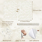 Theper Beige Striped Wall Paper Peel and Stick Wallpaper Modern 17.3"×787" Boho - Image 3
