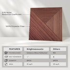 8Pack Acoustic Wall Panels, Wood-Pattern Art Sound Proof Foam Panels - Image 5