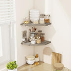 Corner Shelves 4-Pack for Bathroom & Kitchen, Space-Saving Floating Corner Wall - Image 2