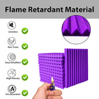 24 Pack Sound Proof Foam Panels|1"×12"×12" Quick-Recovery Soundproof Wall - Image 3