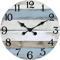 JoFomp 16 Inch Wall Clocks Battery Operated, Silent Non Ticking Wall Clock Wood by JoFomp