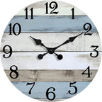 JoFomp 16 Inch Wall Clocks Battery Operated, Silent Non Ticking Wall Clock Wood by JoFomp
