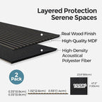 AKUMAX 4 Pack Acoustic Panels, Wood Slat - Image 3