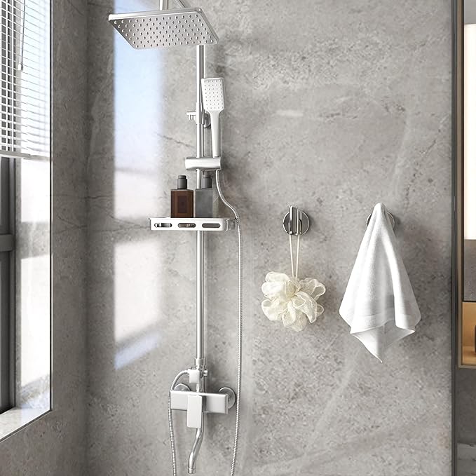 4 Pack Bath Towel Hooks, Wall Mount Towel Holder Chrome Finish Towel Rack - Image 4