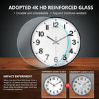 Wall Clocks Battery Operated, 12 Inch Non Ticking Digital Wall Clock, Silent - Image 7