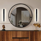 KELUOLY Modern Plug in Wall Sconces, 23.6 inch Frosted Black LED Long Wall - Image 6
