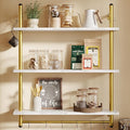 Bestier 31" Industrial Pipe Shelving, Floating Kitchen Wall Shelves 3 Tier by Bestier