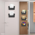 YOHOM Adhesive File Holder Plastic Document Folder Door No Drilling Mount Mail - Image 3