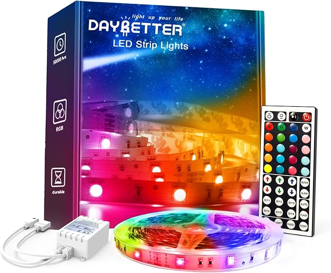 DAYBETTER Led Lights for Bedroom, 32.8ft Led Strip Lights RGB Color Changing by DAYBETTER