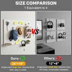 Peg Board, 2 Pack Metal Pegboard Panels White Pegboards Wall Organizer - Image 5