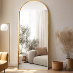 Rowjut Large 71"x30" Arched Full Length Mirror, Living Room, Wall Mounted & - Image 8